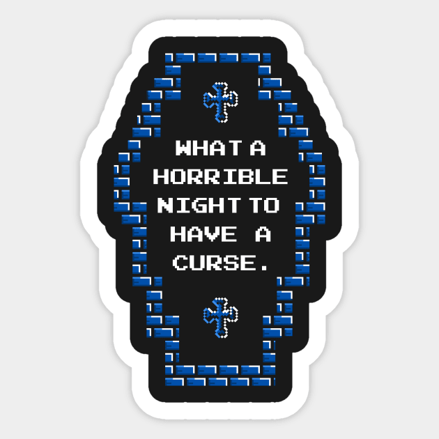 What a horrible night Sticker by RetroPixelWorld